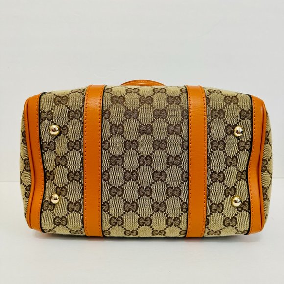 GUCCI SIGNATURE BOSTON BAG WITH DUST BAG MADE IN ITALY - Picture 8 of 15